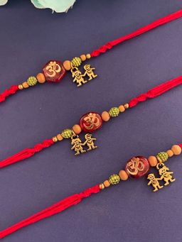Digital Dress Room - Om with Bro & Sis Rakhi (Pack of 3)