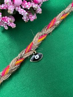 Digital Dress Room - Black Evil Eye Rakhi for Raksha Bandhan