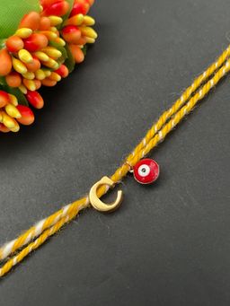 Digital Dress Room - Letter "C" Initial & Red Evil Eye Rakhi