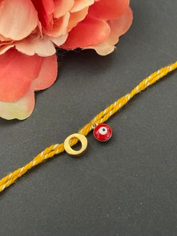 Digital Dress Room - Letter "O" Initial & Red Evil Eye Rakhi