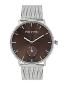 Joker and Witch - Joker & Witch Vancouver Brown Dial Silver Mesh Strap Analog Mens Watch