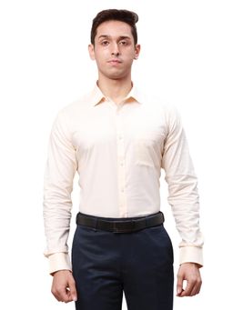 Park Avenue - Slim Fit Solid Light Fawn Shirt