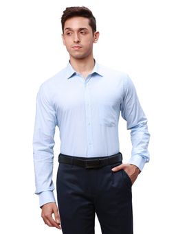 Park Avenue - Slim Fit Textured Blue Shirt