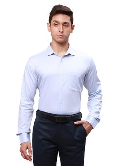 Park Avenue - Slim Fit Textured Blue Shirt