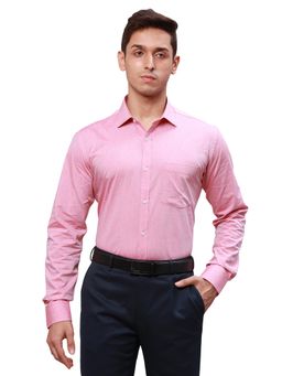 Park Avenue - Slim Fit Printed Pink Shirt