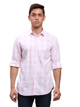 Parx - Slim Fit Checkered White Shirt