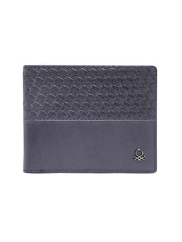 United Colors of Benetton - Men Leather Slim fold Wallet Navy Blue