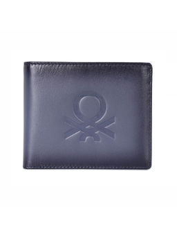 United Colors of Benetton - Men Leather Global Coin Wallet Navy