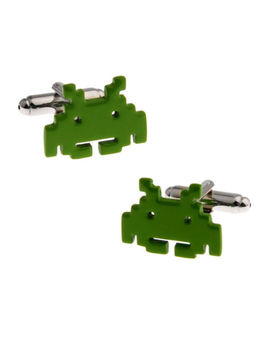 The Tie Hub - Pixel Green Crab Cufflinks
