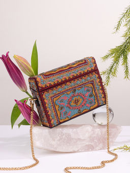 The Leather Garden - Balsam Embroidered Box Bag