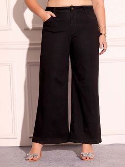 Miss Chase - A+ Curve Collection Plus Size Women's Black High Rise Denim Jeans