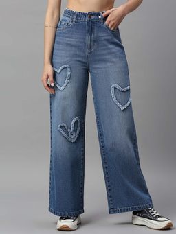 TARAMA - Women High Rise Wide Leg Jeans