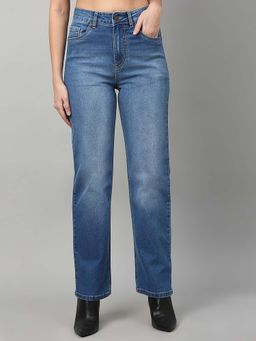 TARAMA - Women High Rise Straight Fit Jeans