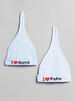 EL REGALO - Kids and Babies Caps for Young Boys and Girls Colors and Designs Blue (Set of 2)