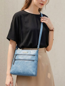 VISMIINTREND - Women Premium Vegan Leather Stylish Black Sling Bag (M)