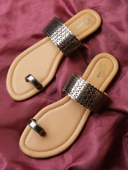 Bata - Women Silver Slip-On Sandals