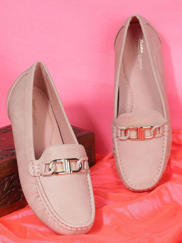 Bata Comfit - Women Peach Slip-On Loafers