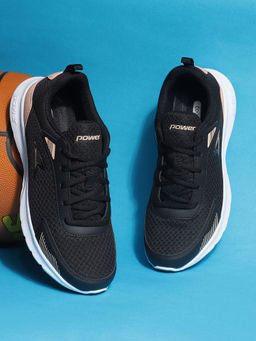 Power - Women Black Lace-Ups Sports Shoes