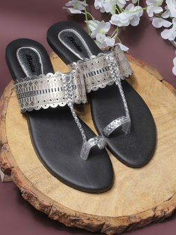 Bata - Women Silver Slip-On Flats