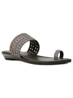 Bata - Women Grey Open Back Sandals