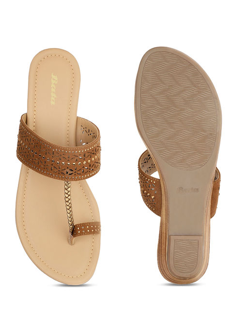 Leather Bata Ladies Slippers Amazon Bata Womens Slippers - Main Image