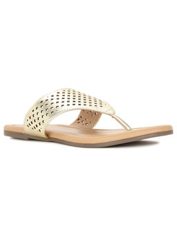 Bata - Women Gold Open Back Flats