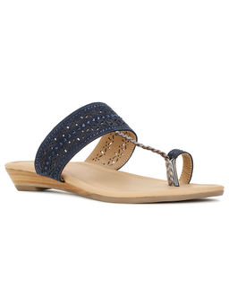 Bata - Women Navy Blue Open Back Sandals