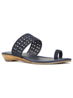 Bata - Women Navy Blue Open Back Sandals