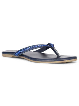 Bata - Women Navy Blue Open Back Flats