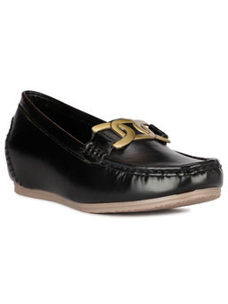 Bata - Women Black Slip-On Loafers