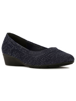Bata - Women Navy Blue Slip-On Wedges