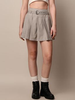 ONLY - Pleated Skirt with Belt (Set of 2)