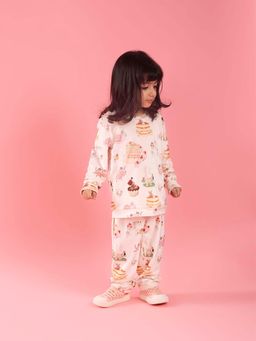 THE BABY TRUNK - Pastry Chef Print Velour Plush Co-Ord Set for Girls