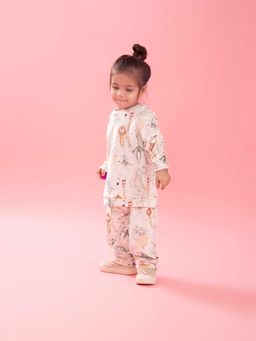 THE BABY TRUNK - Puppet Circus Print Velour Plush Co-Ord Set for Girls