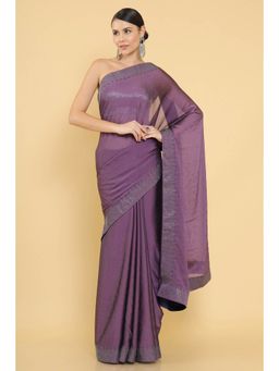 Soch - Purple Georgette Embellished Sequined with Unstitched