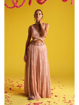 STUDIO BAGECHAA - Pia Red Anarkali Dress