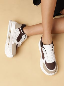 Marc Loire - Women Brown Lace-Ups Solid Casual Sneakers