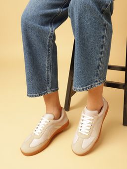 Marc Loire - Women Onion Pink Lace-Ups Solid Casual Sneakers