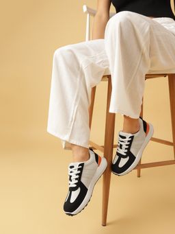 Marc Loire - Women Black Lace-Ups Solid Casual Sneakers