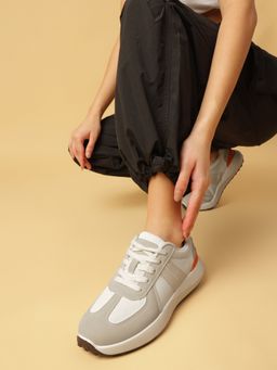 Marc Loire - Women Cream Lace-Ups Solid Casual Sneakers