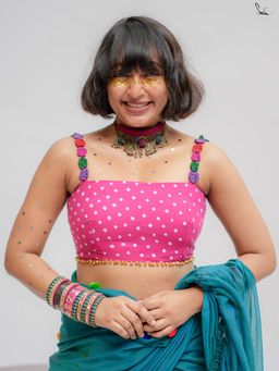 Suta - Pink Cambric Cotton Stitched Blouse