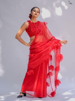 Suta - Red Organza Saree