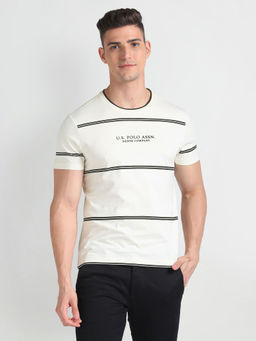 U.S. POLO ASSN. - Muscle Fit Stripe Cotton T-Shirt