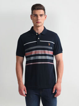 U.S. POLO ASSN. - Horizontal Stripe Yarn Dyed Polo T-Shirt