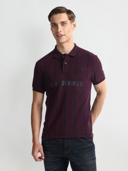 U.S. POLO ASSN. - Vertical Striped Yarn Dyed Polo T-Shirt