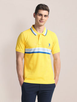 U.S. POLO ASSN. - Horizontal Stripe Slim Polo T-Shirt