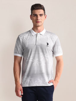 U.S. POLO ASSN. - Tropical Print Slim Polo T-Shirt