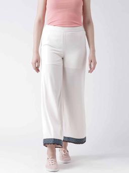 Dodo & Moa - White Flared Women Trousers