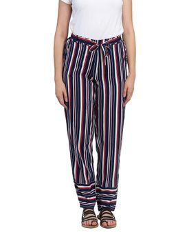 Dodo & Moa - Navy Blue Straight Trousers For Women