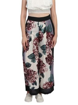 Dodo & Moa - Floral Printed Flared Trousers For Women